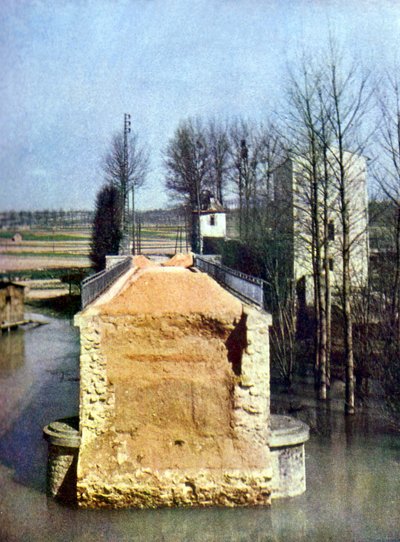 Die zerstörte Brücke in Germigny-l